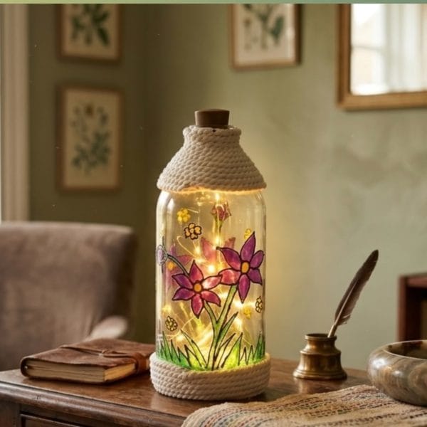 Premium Glass paint Lighting Bottle